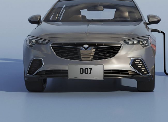 Closeup of bumper cover